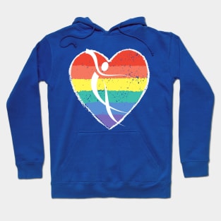 Dancer Rainbow Heart watercolor dance mark no wording without words Hoodie